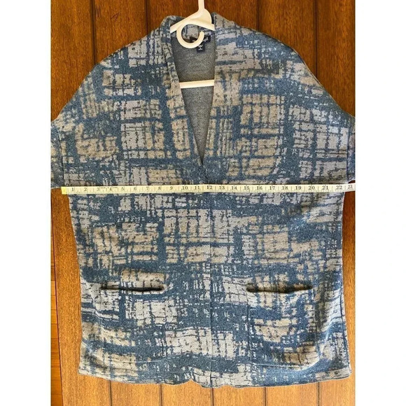 J. Jill Indigo Artisanal Pure Jill Open Front Blue Sweater Petite S - Picture 10 of 11